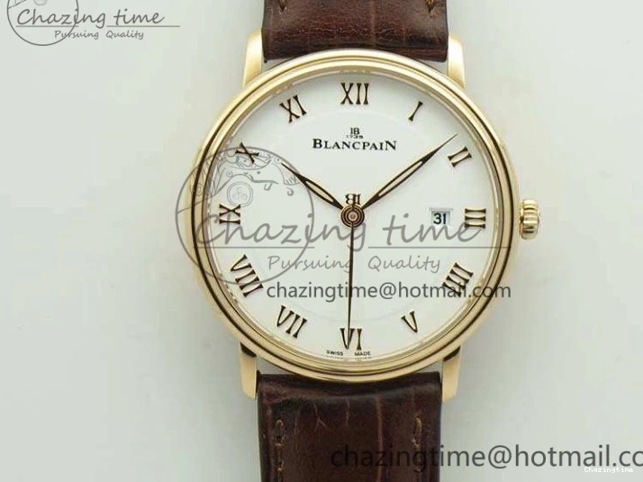 0305 SportInspired Villeret 6669 SS HG 1:1 Best Edition White Dial On Leather Strap V 8099